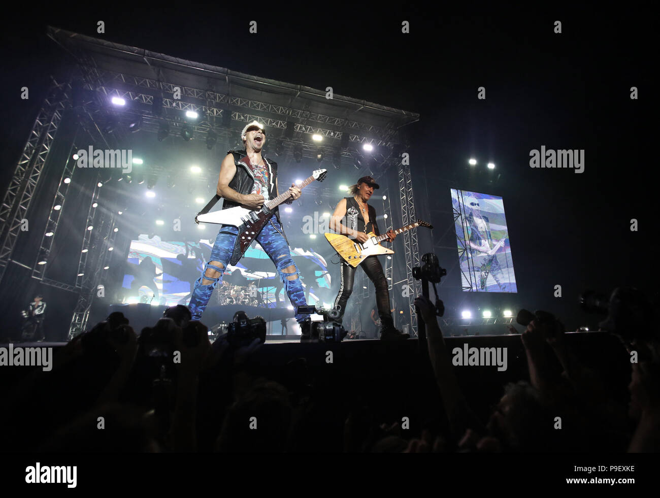 Athens Greece 16th July 2018 German Rock Band Scorpions Perform In Athens Greece 16th July 2018 German Rock Band Scorpions Perform In