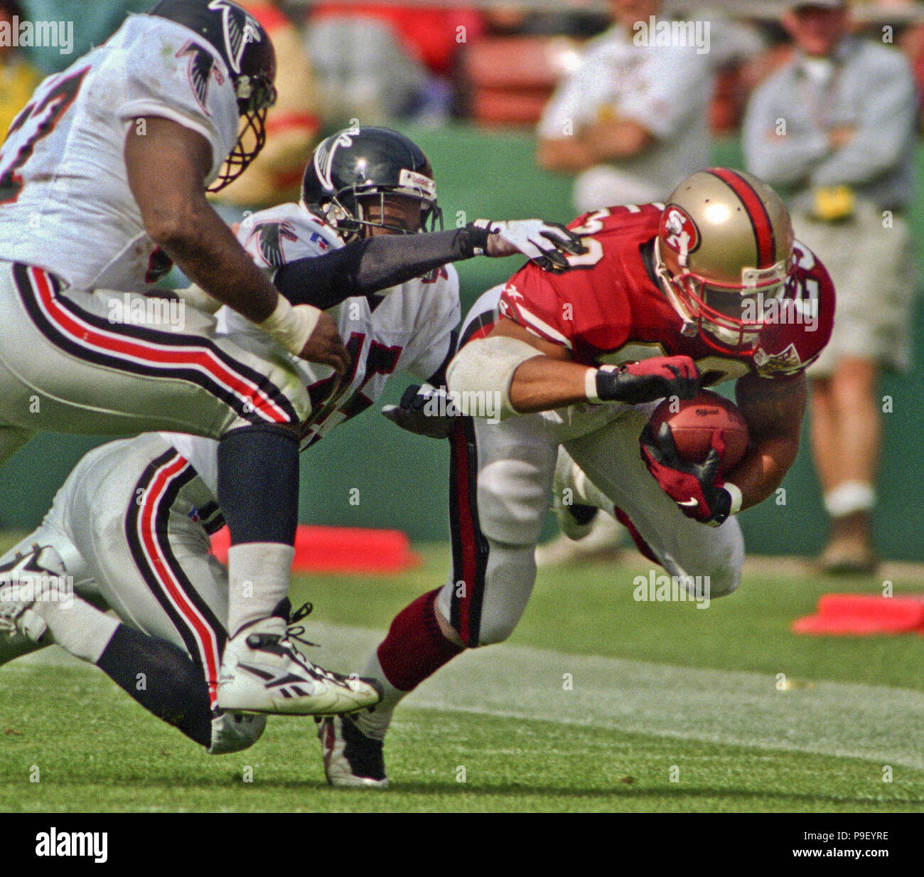 September 29, 1996 - San Francisco, California, U.S - San Francisco 49ers  vs. Atlanta Falcons at Candlestick Park Sunday, September 29, 1996. 49ers  beat Falcons 39-17. San Francisco 49ers quarterback Elvis Grbac (