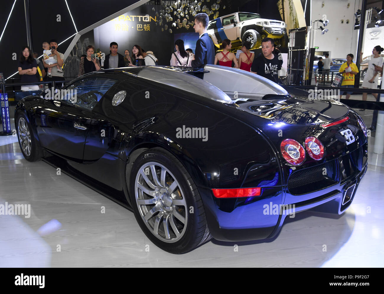 Changchun, Changchun, China. 18th July, 2018. Changchun, CHINA-A Bugatti  Veyron car can be seen at the 15th Changchun Auto Expo in Changchun,  northeast China's Jilin Province. Credit: SIPA Asia/ZUMA Wire/Alamy Live  News