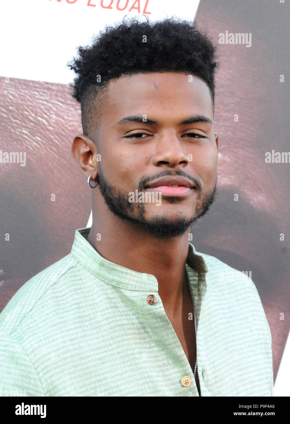 Los Angeles, California, USA. 17th July, 2018. Actor Trevor Jackson attends  Columbia Picture's World Premiere of 'Equalizer 2' at TCL Chinese Theatre  on July 17, 2018 in Hollywood, California. Photo by Barry