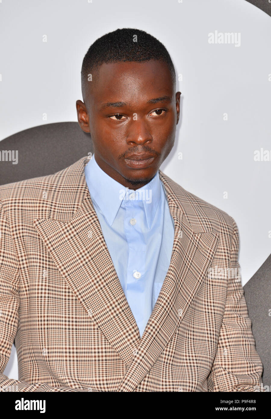 Los Angeles, USA. 17th July 2018. Ashton Sanders at the premiere for "The Equalizer  2" at the TCL Chinese Theatre Picture: Sarah Stewart Credit: Sarah  Stewart/Alamy Live News Stock Photo - Alamy