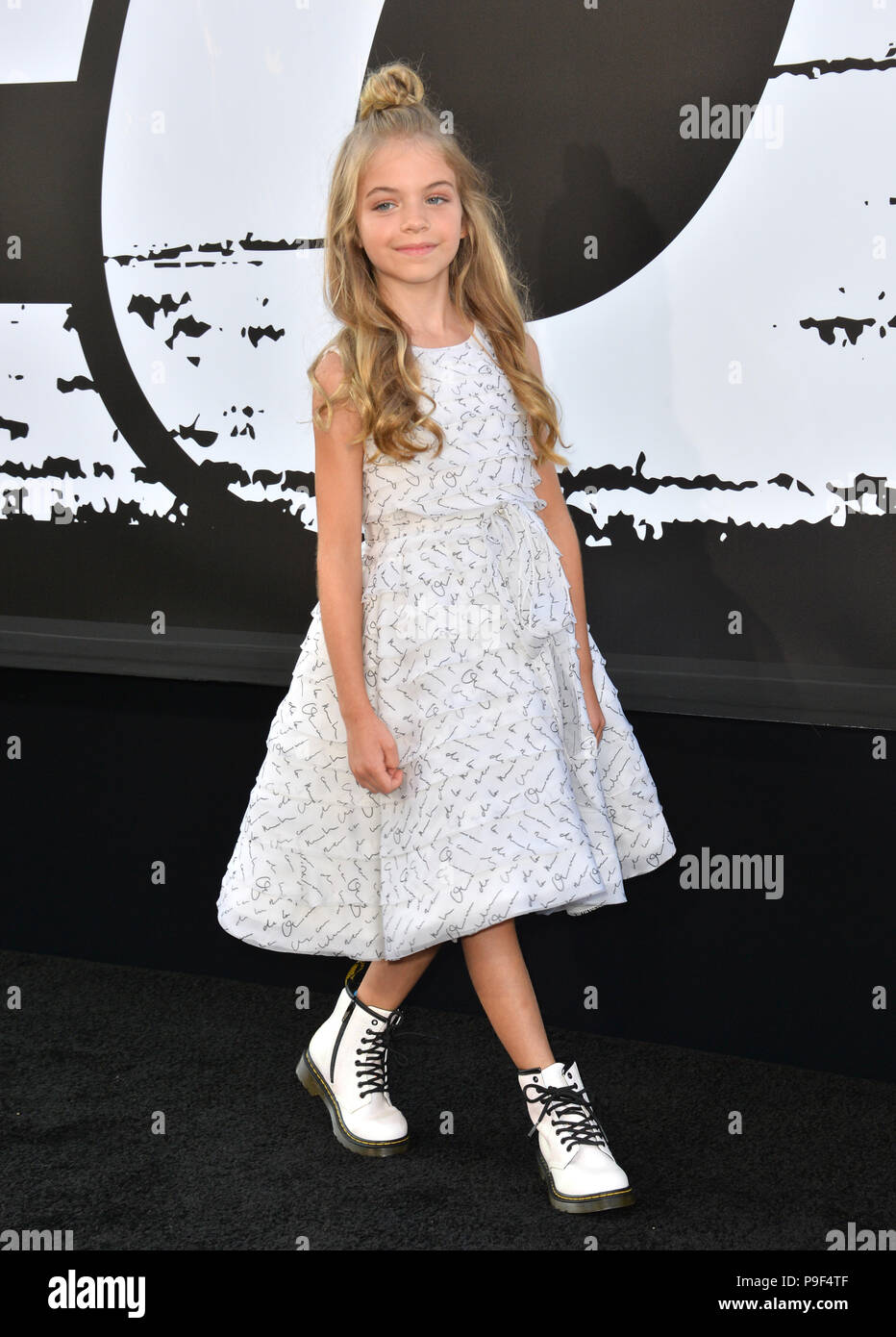 Los Angeles, USA. 17th July 2018. Rhys Olivia Cote at the premiere for 'The Equalizer 2' at the TCL Chinese Theatre Picture: Sarah Stewart Credit: Sarah Stewart/Alamy Live News Stock Photo