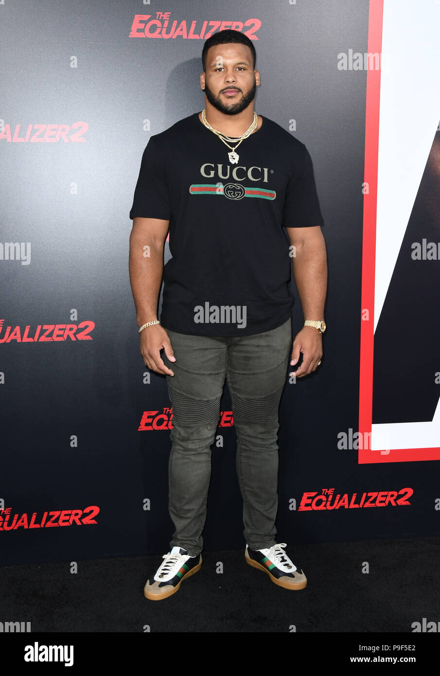 July 17, 2018 - Hollywood, CA, U.S. - 17 July 2018 - Hollywood , California - Aaron Donald. ''The Equalizer 2'' Los Angeles Premiere held at the TCL Chinese Theatre. Photo Credit: Birdie Thompson/AdMedia (Credit Image: © Birdie Thompson/AdMedia via ZUMA Wire) Stock Photo
