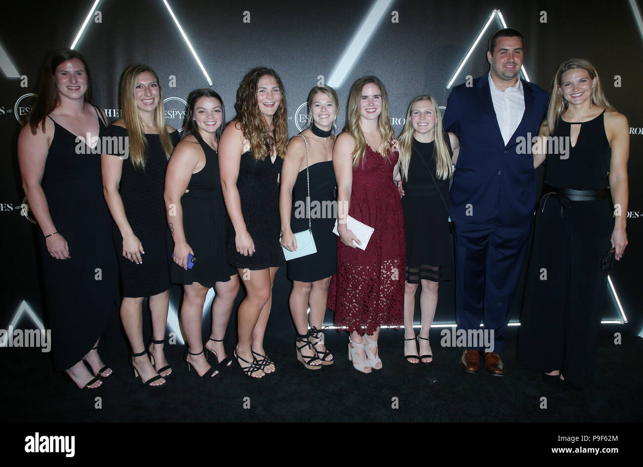 LOS ANGELES, CA - JULY 17: US women's hockey team, at ESPN's HEROES At