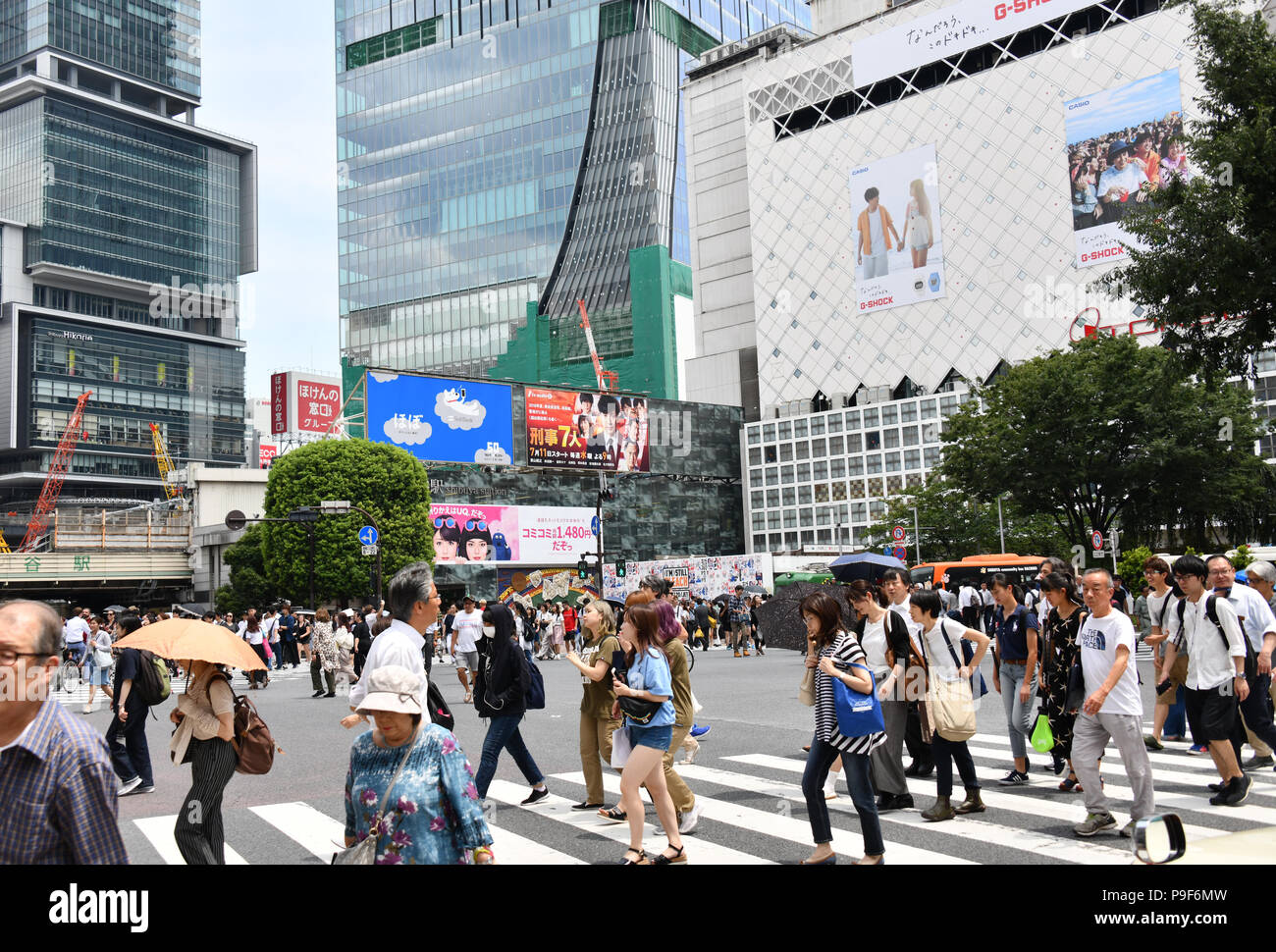 Tokyo, Japan. 11th July, 2018. Tokyos bustling neighborhood of