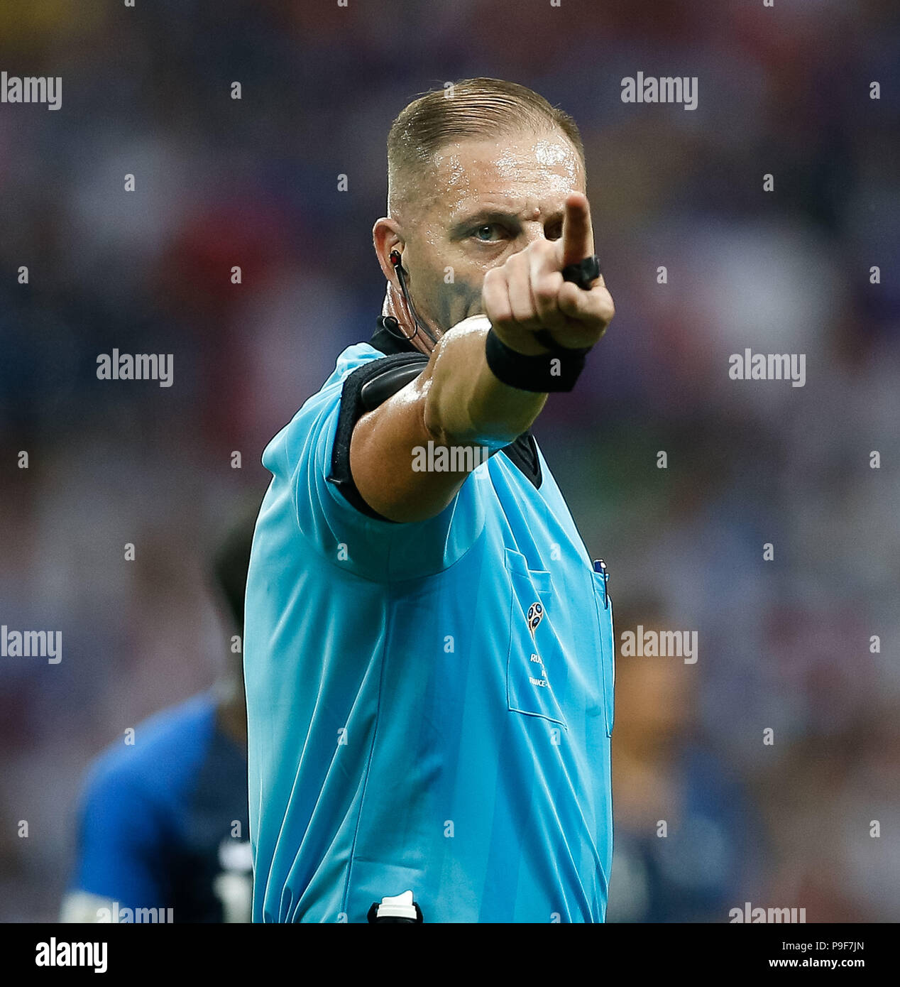 MOSCOU, MO - 15.07.2018: FRANCE VS CROATIA - The referee Nesto Pitana during match between France and Croatia valid for the final of the 2018 World Cup held at the Luzhniki Stadium in Moscow, Russia. (Photo: Marcelo Machado de Melo/Fotoarena) Stock Photo