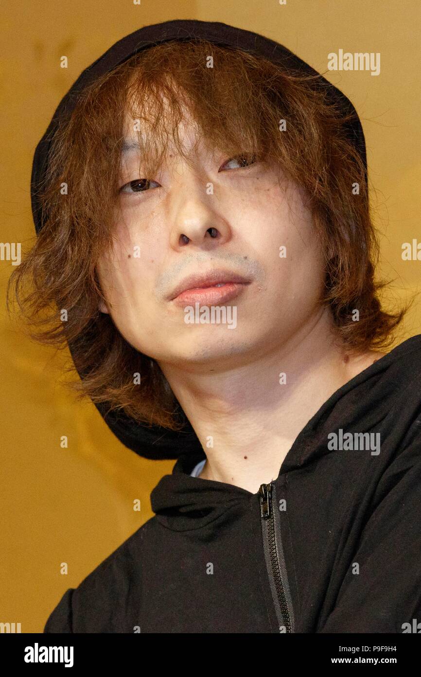 The 159th Akutagawa Prize winner Hiroki Takahashi attends a press conference at the Imperial Hotel on July 18, 2018, Tokyo, Japan. Rio Shimamoto received the 159th Naoki Prize for her book First Love, while Hiroki Takahashi won the 159th Akutagawa Prize for his book Okuribi. Both prizes were established in 1935 and are awarded twice a year. Credit: Rodrigo Reyes Marin/AFLO/Alamy Live News Stock Photo
