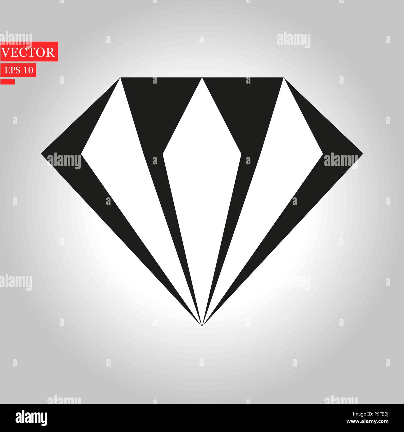 Diamond icon in trendy flat style isolated on background. Diamond icon ...