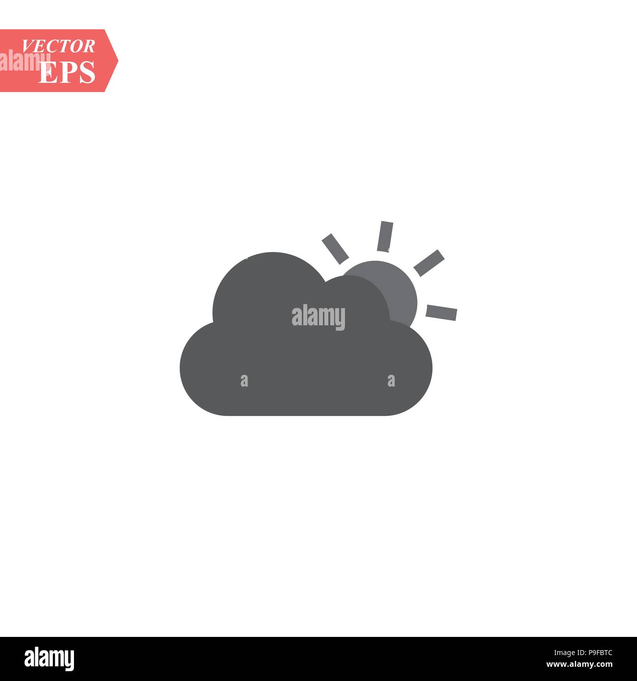The sun and cloud weather icon.vector eps 10 Stock Vector Image & Art ...