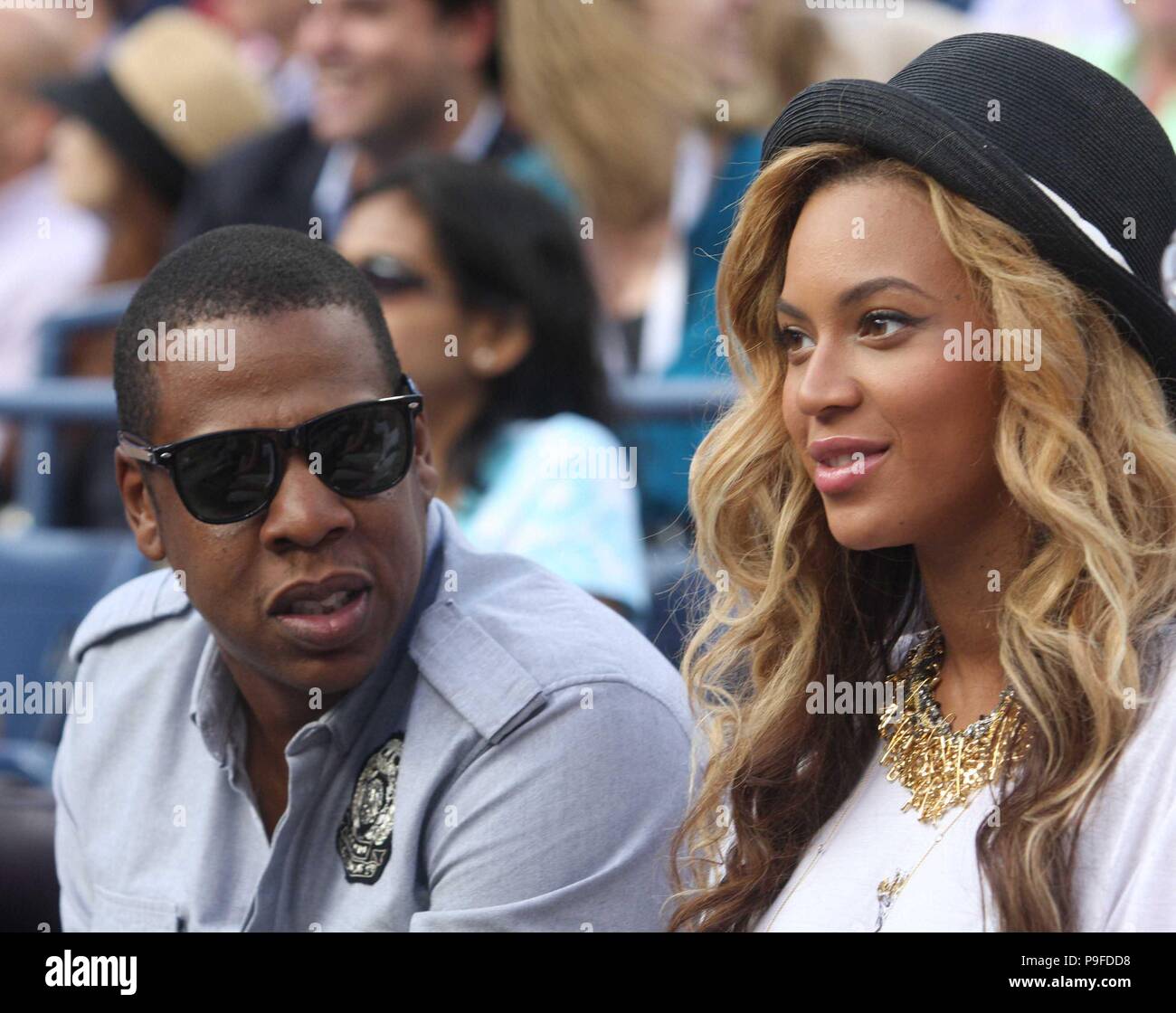 Beyonce and Jay-Z at Men's Final at US Open Tennis in Queens 9-12-2011 ...