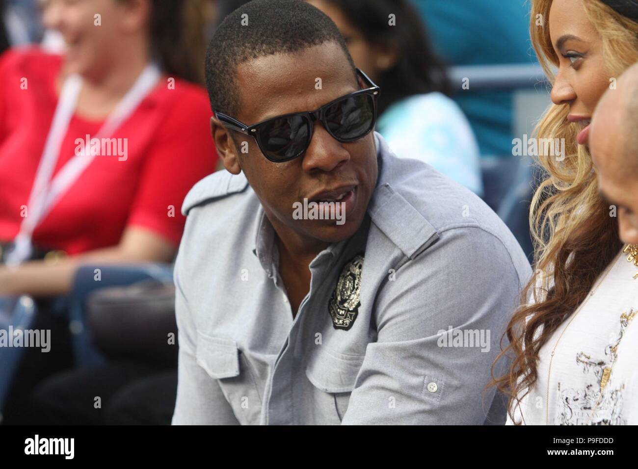 Beyonce and Jay-Z at Men's Final at US Open Tennis in Queens 9-12-2011 ...