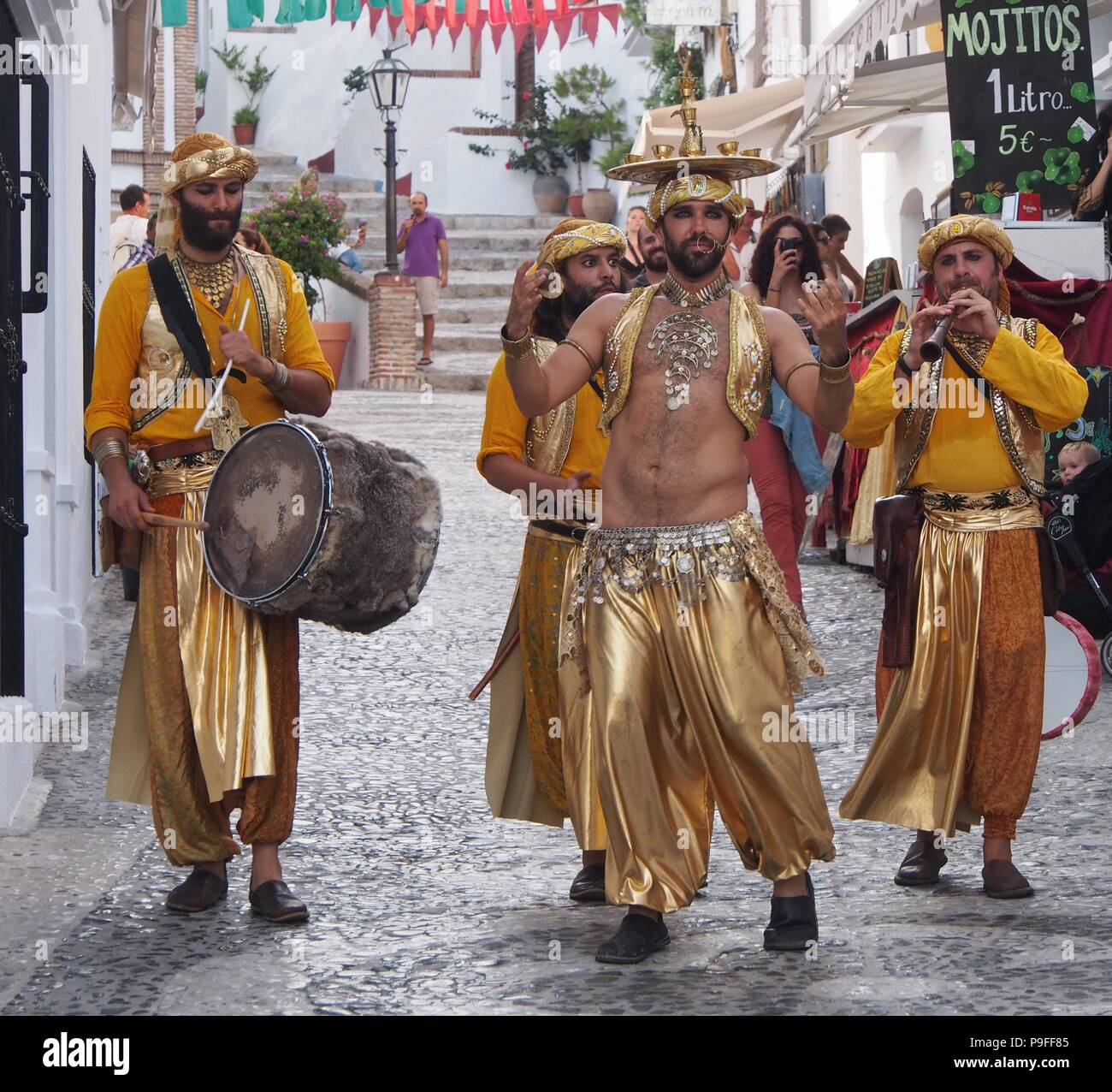 Arabic band playing at Frigiliana fiesta Stock Photo