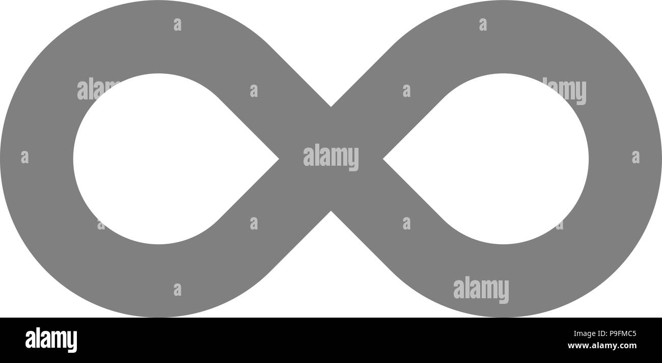 infinity symbol medium gray - simple standard - isolated - vector ...