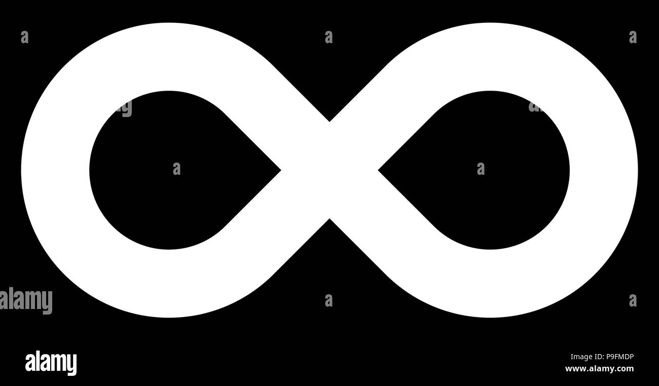 infinity symbol white - simple standard - isolated - vector ...