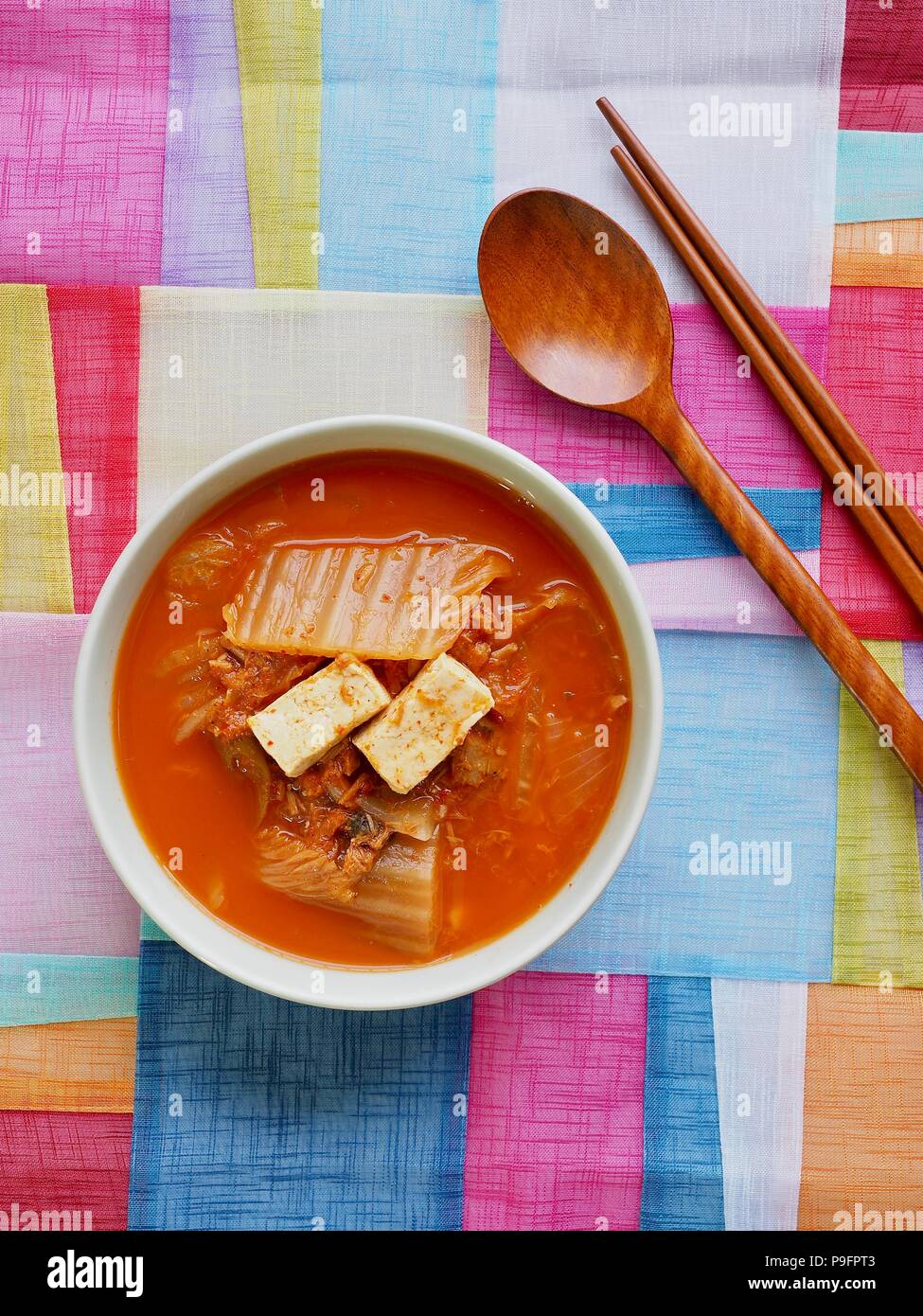 Korean food Kimchi stew, Kimchijjigae Stock Photo Alamy