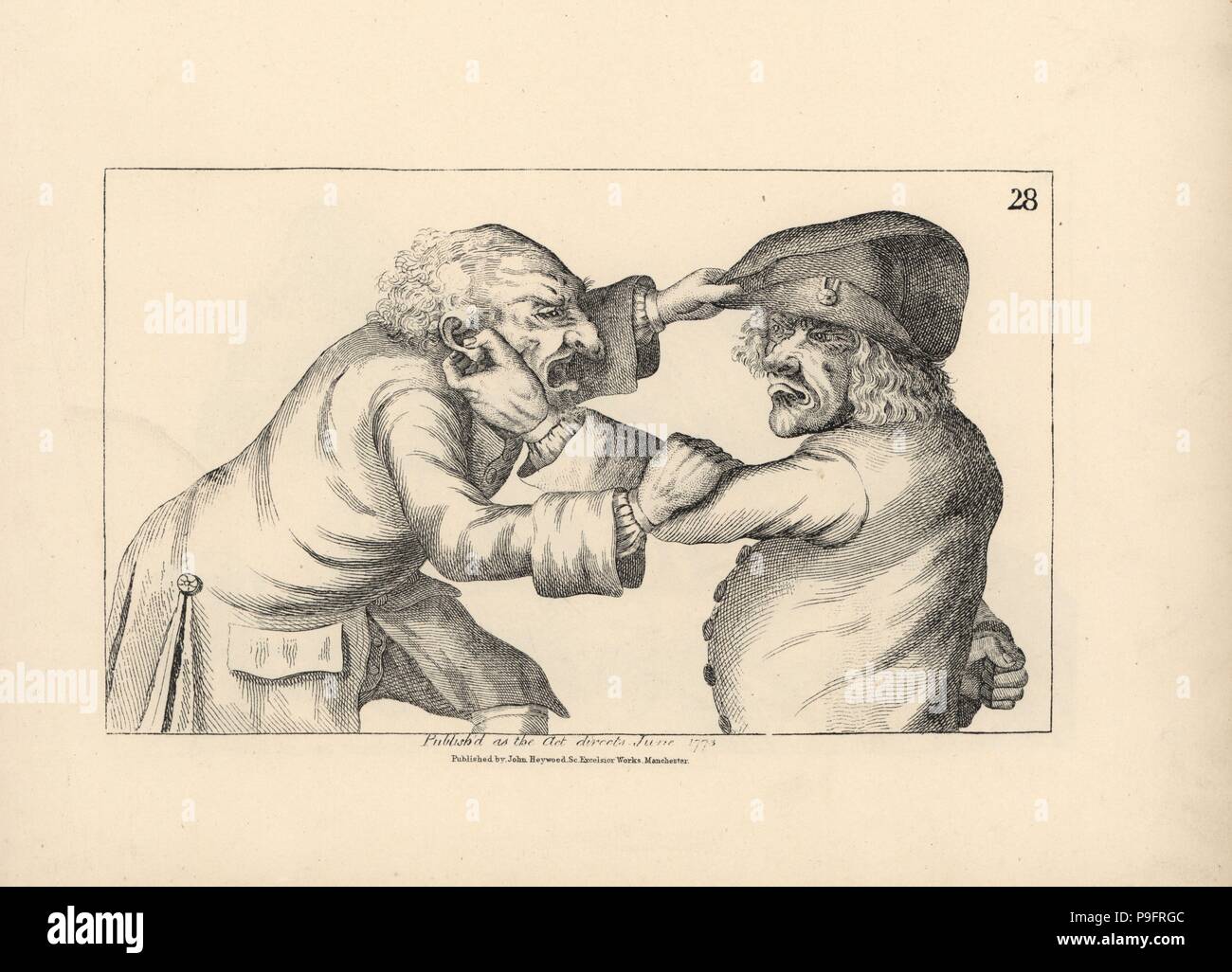 Two rustics Hal and Dick fighting over a rumour of infidelity about Hal