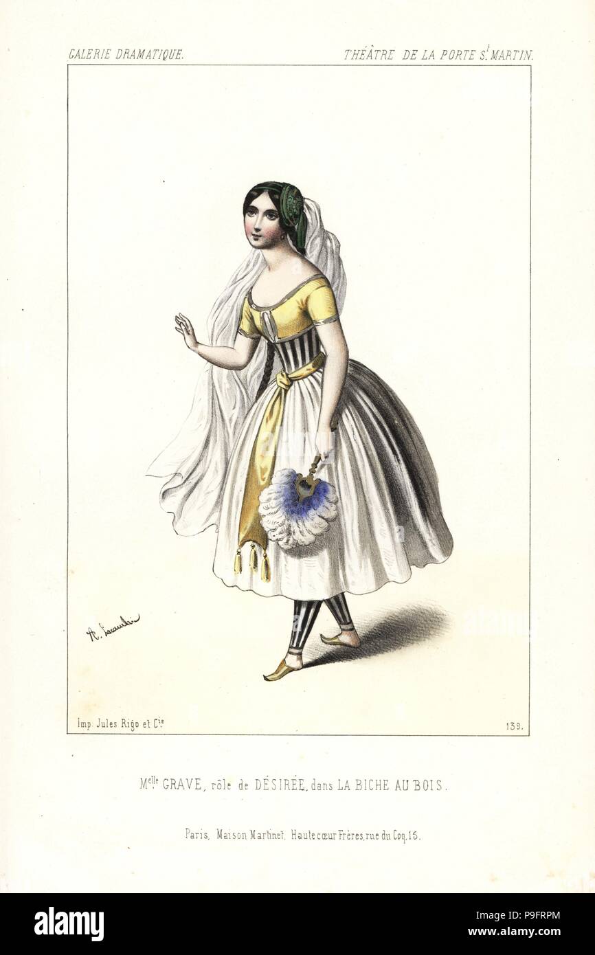 Singer Mlle Angelina Grave In The Role Of Desiree In The
