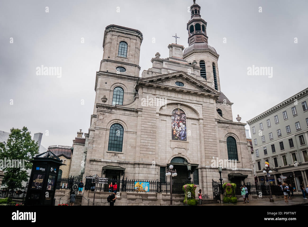 Basilica Notre Dame de Quebec Stock Photo
