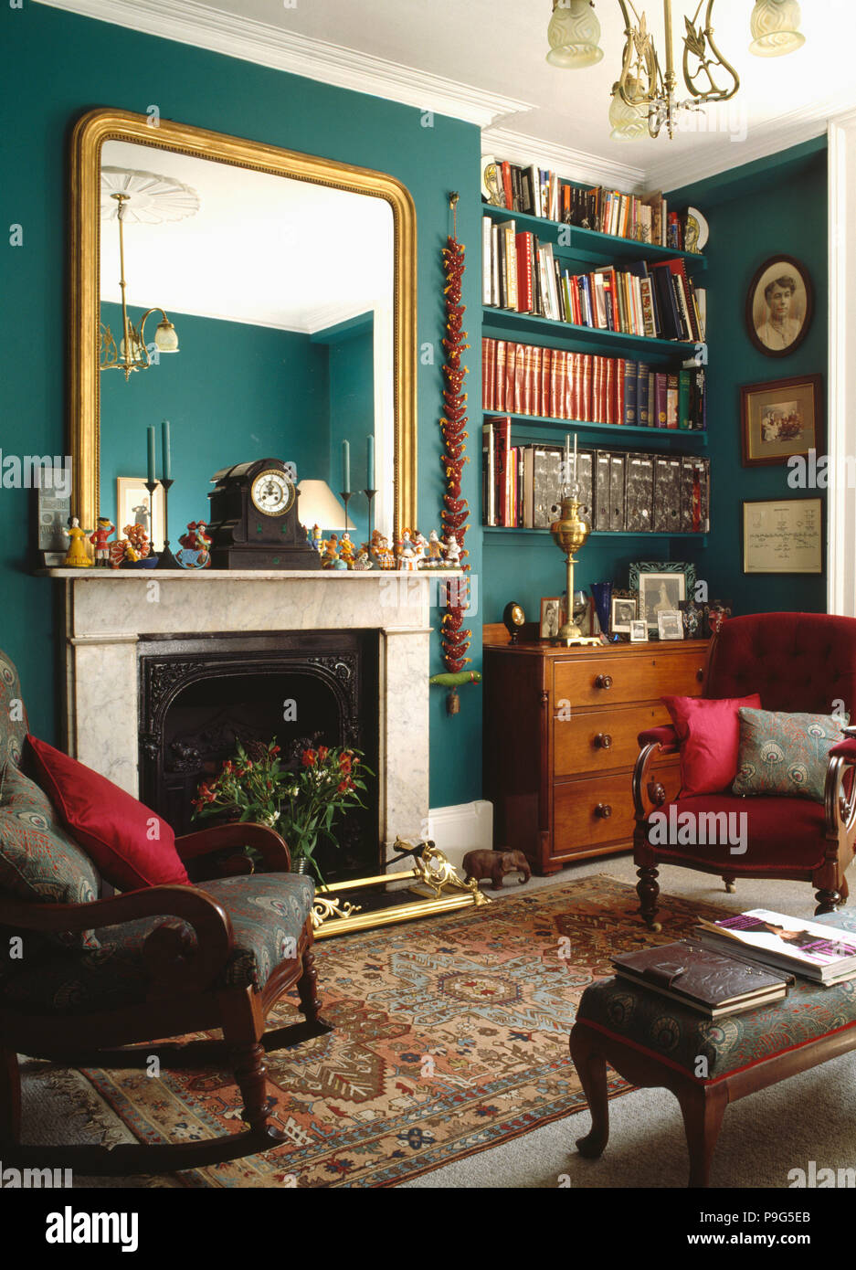 Antique Mirror Above Fireplace In High Resolution Stock Photography and ...