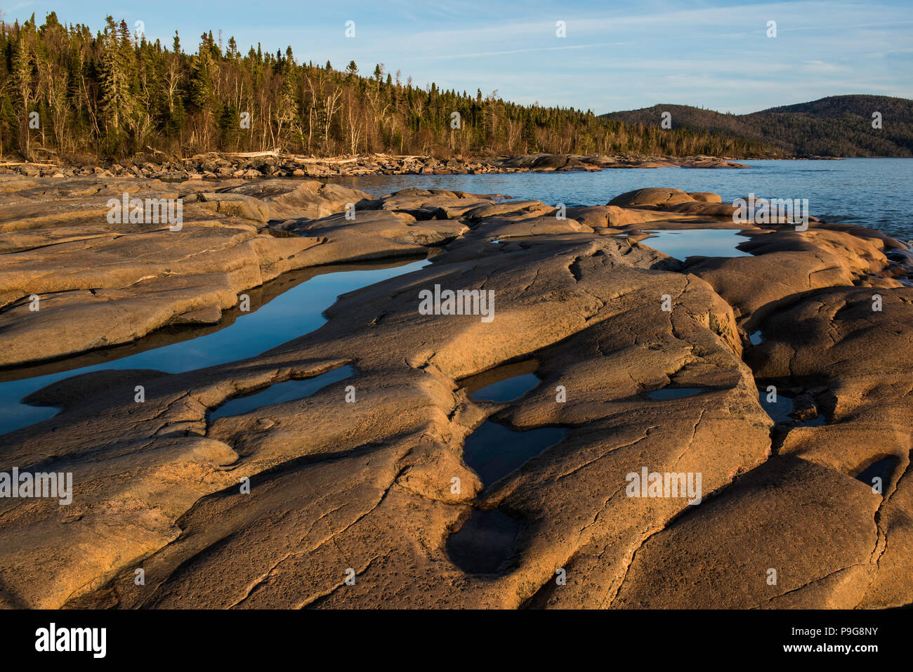 Ashburton Bay, Neys Provincial Park, Ontario, Canada, by Bruce Montagne/Dembinsky Photo Assoc Stock Photo