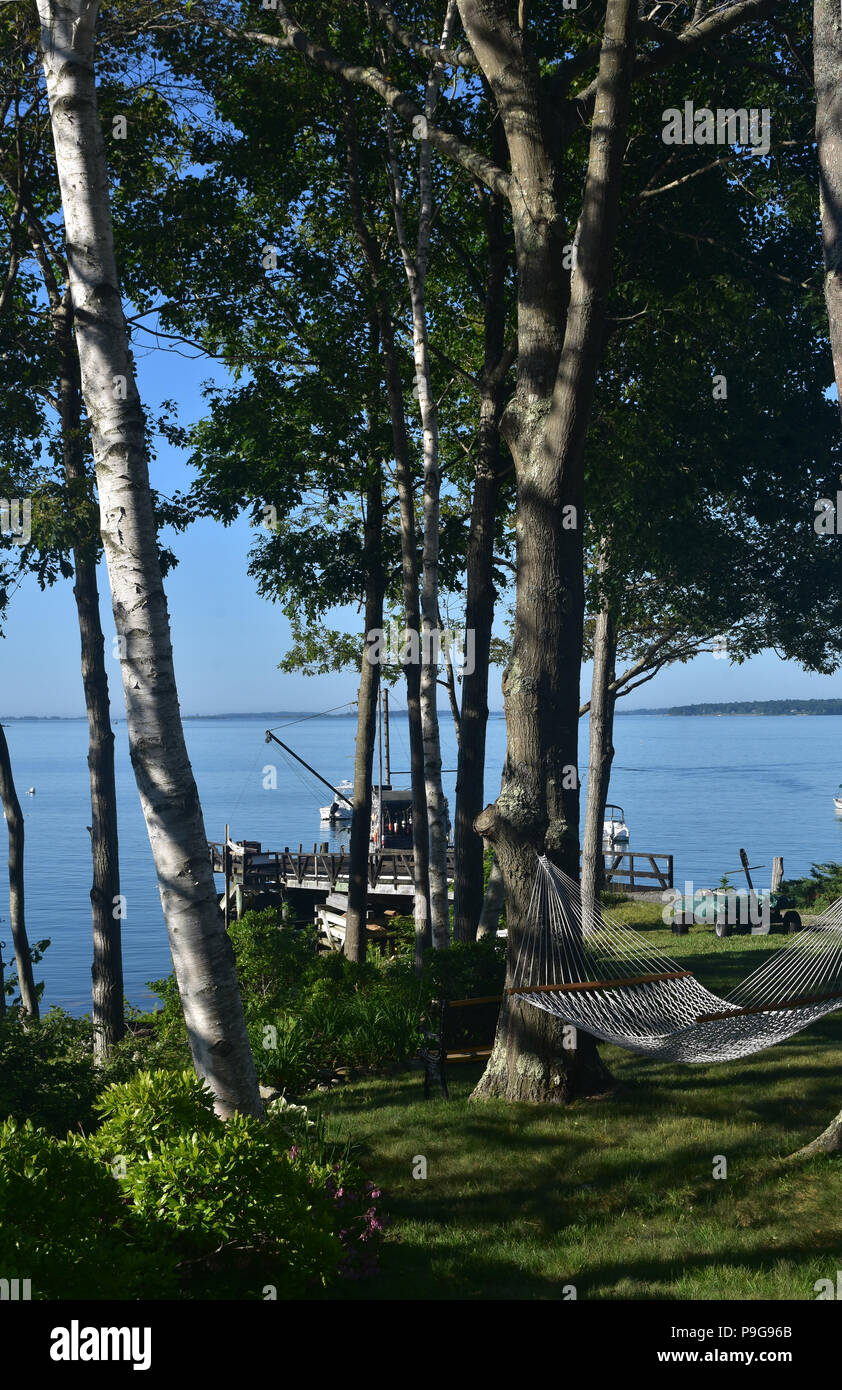 Scenic views of Casco Bay Maine from Bustins Island Stock Photo Alamy