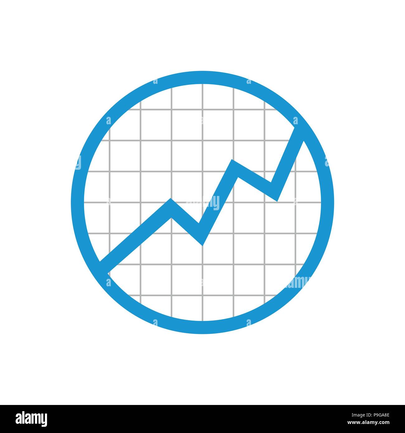 Circle Statistic Grid Rising Up Vector Symbol Graphic Logo Design Stock Vector