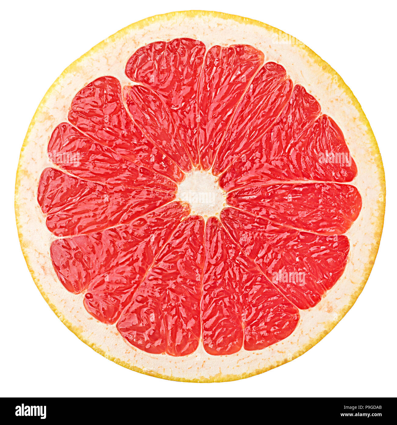 red grapefruit, clipping path, isolated on white background Stock Photo