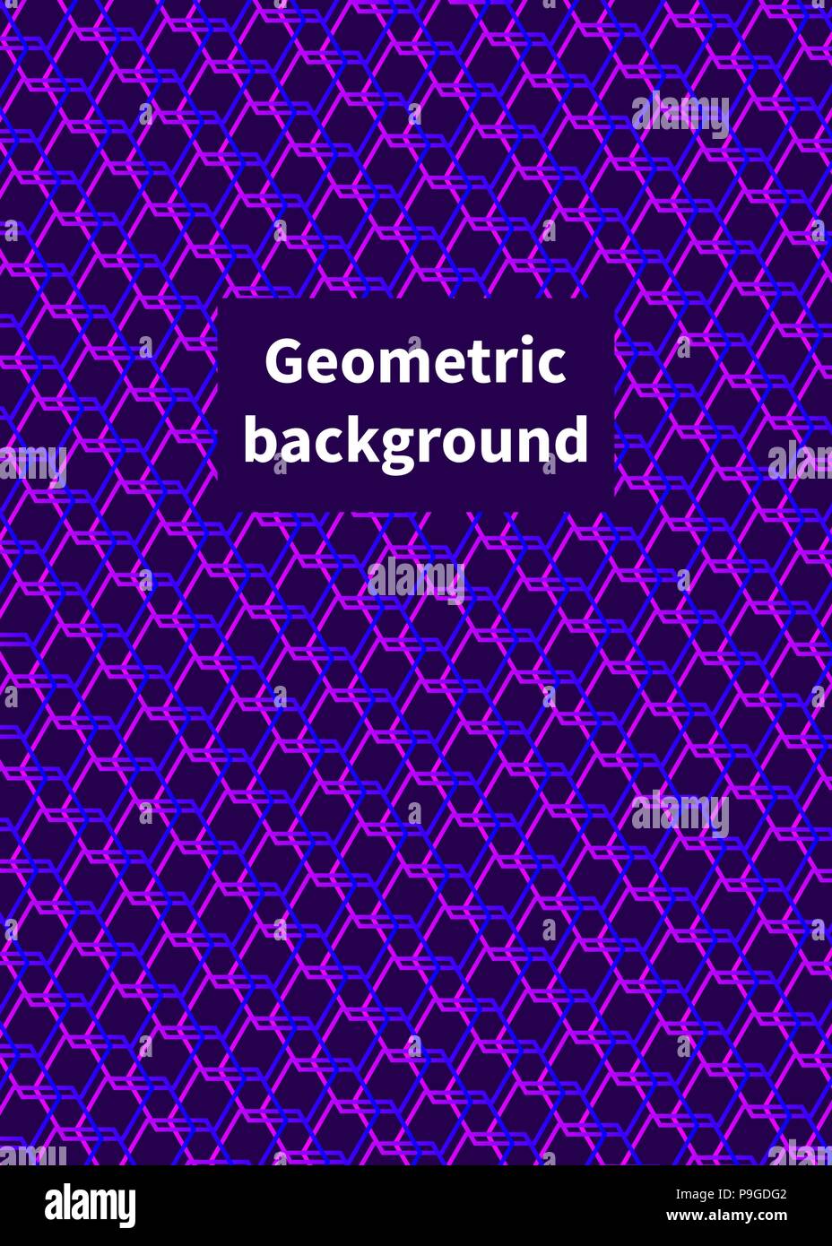 minimal banner with hexagons Stock Vector