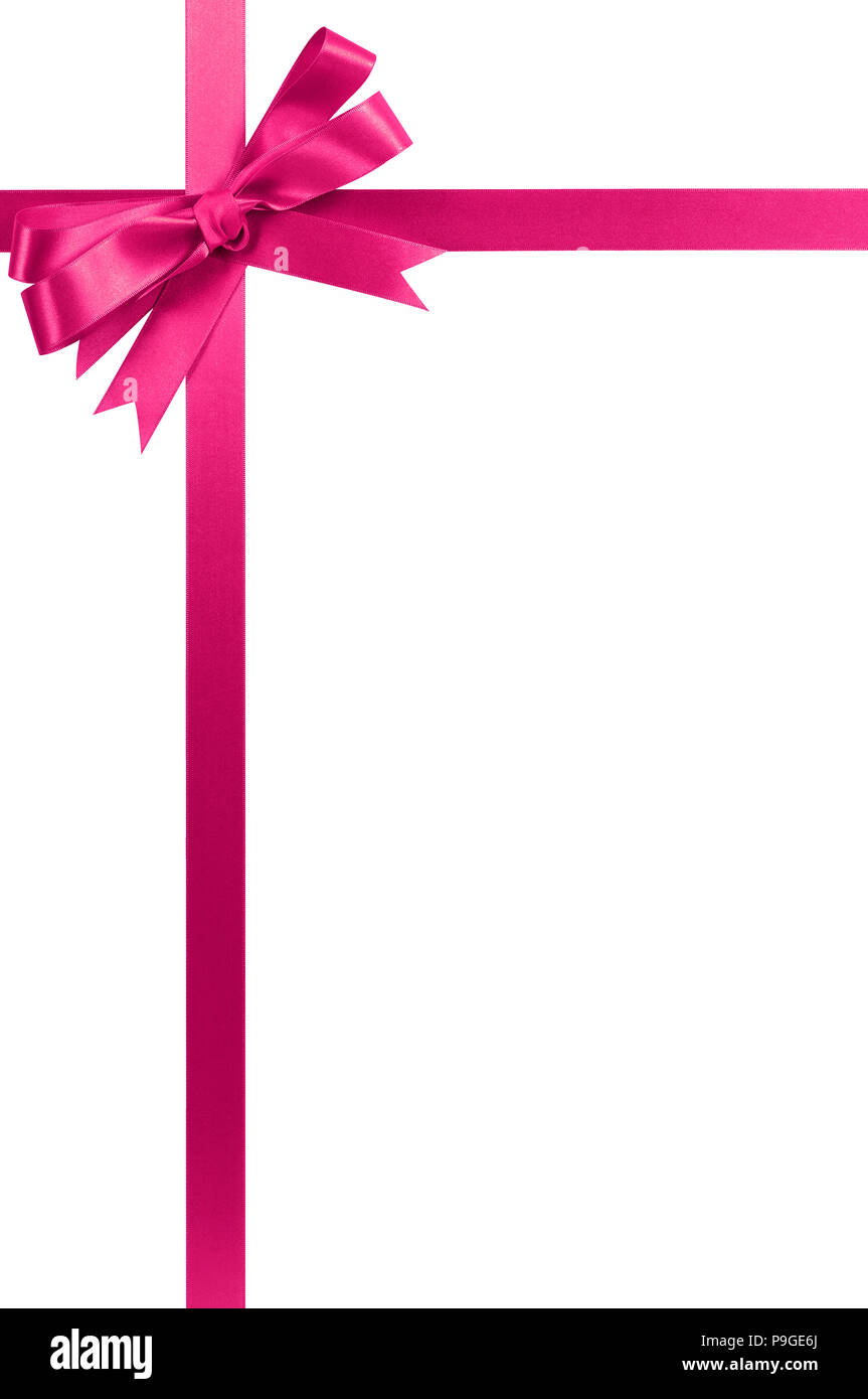 Small Gift Box with Bow, Pink and Silver Ribbon for Gift Wrapping on Pink  Background Stock Photo - Image of shopping, wrapping: 224929012