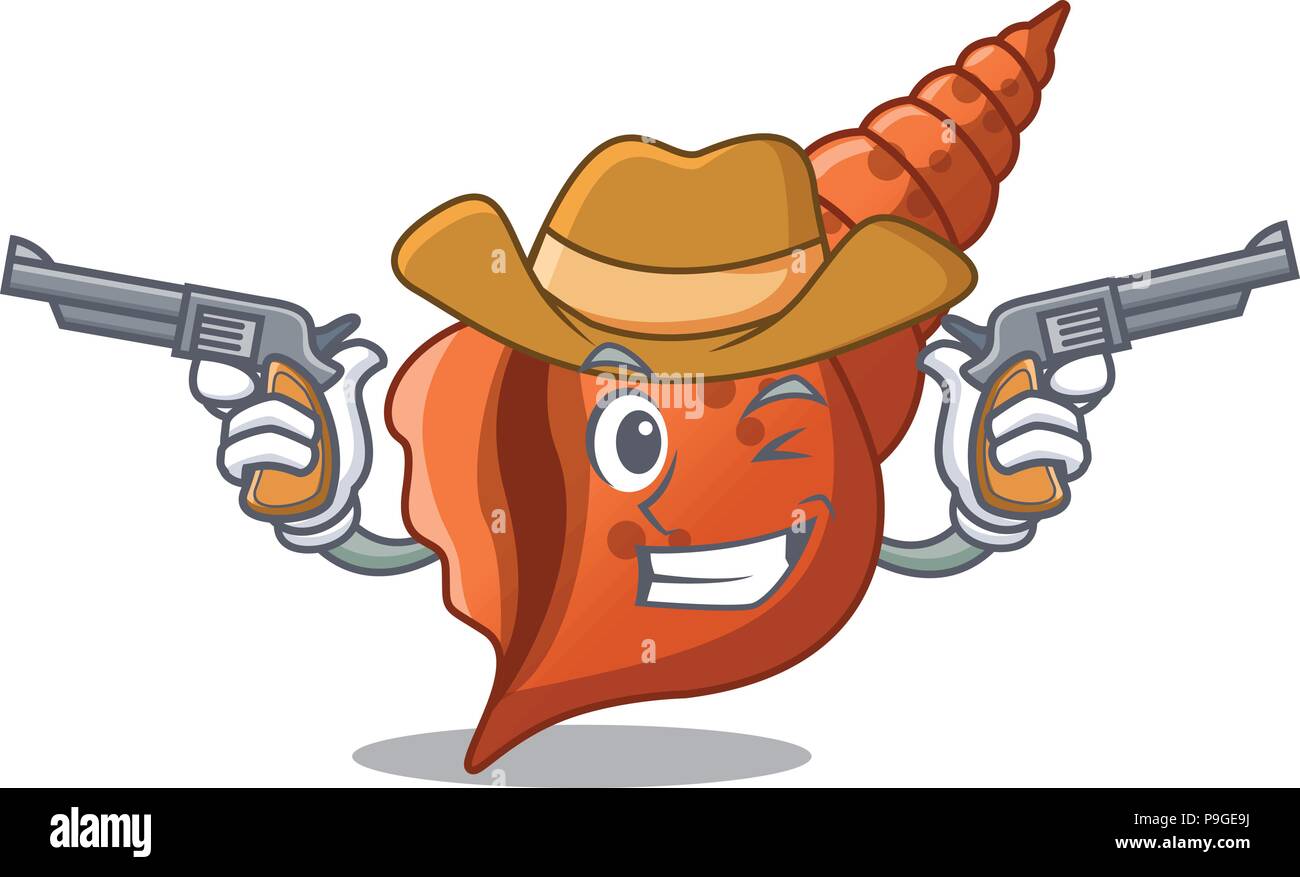 Cowboy long shell character cartoon Stock Vector Image & Art - Alamy