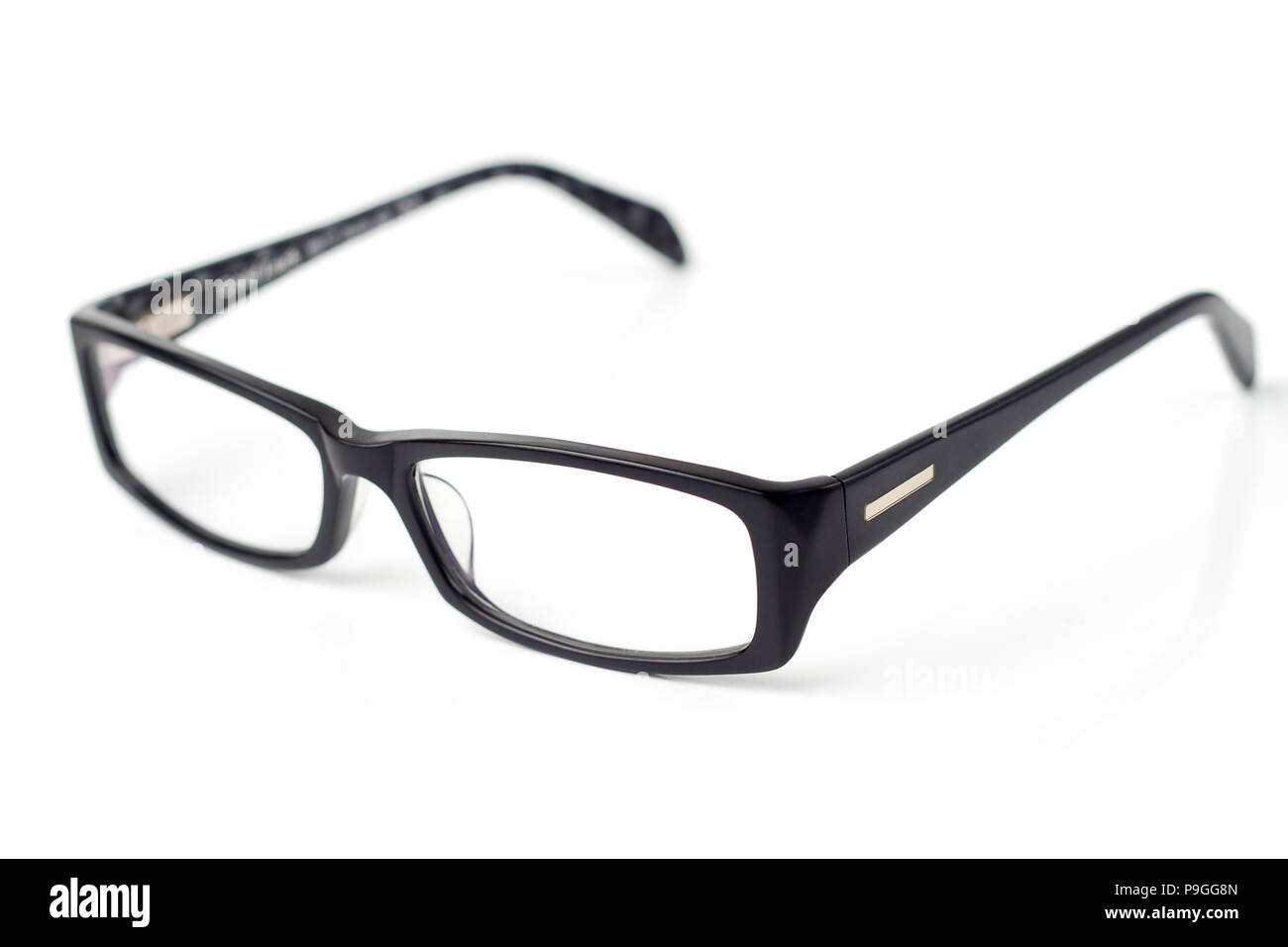 black glasses on a white background Stock Photo