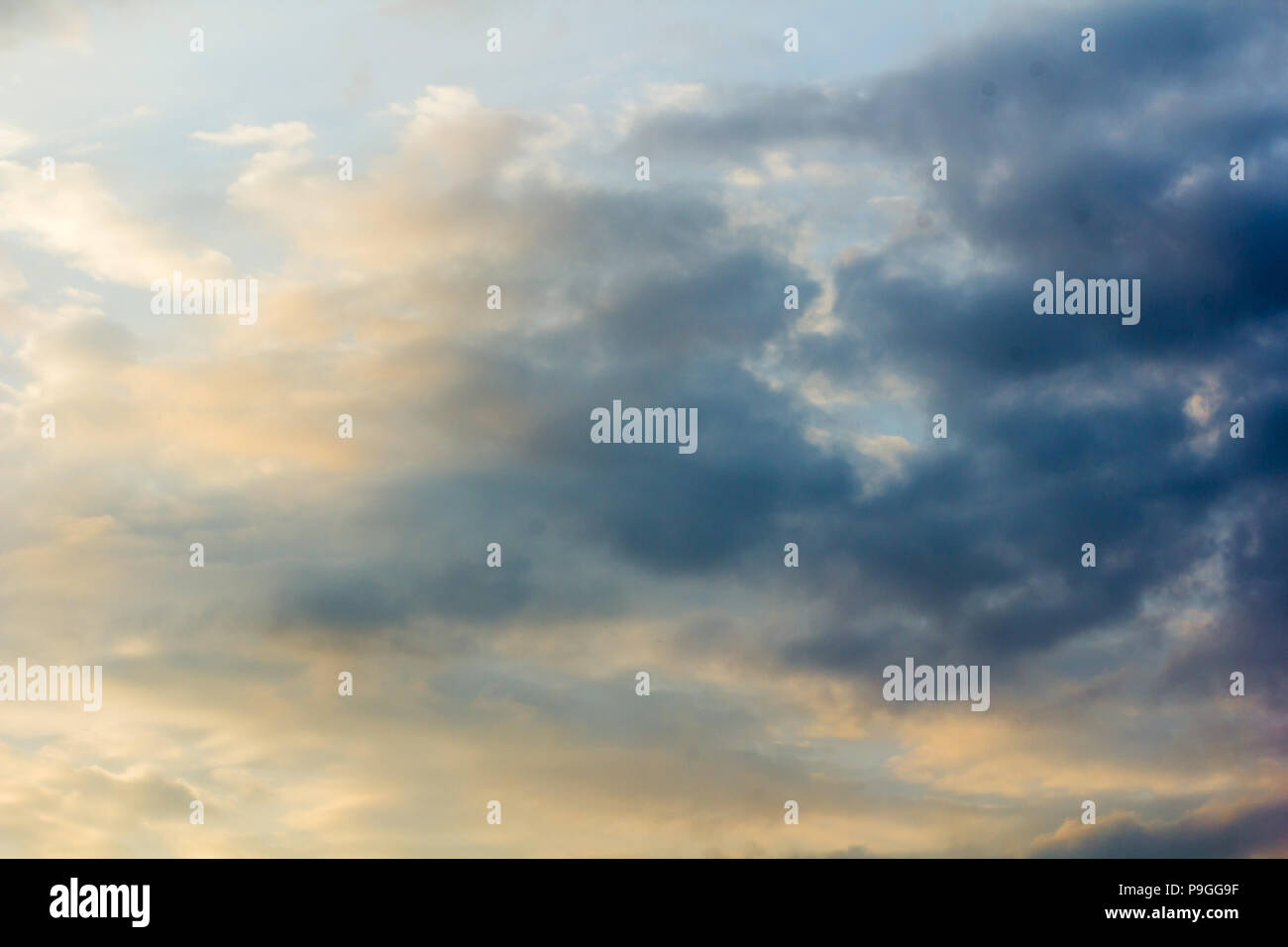 sky with clouds and sunset background Stock Photo - Alamy