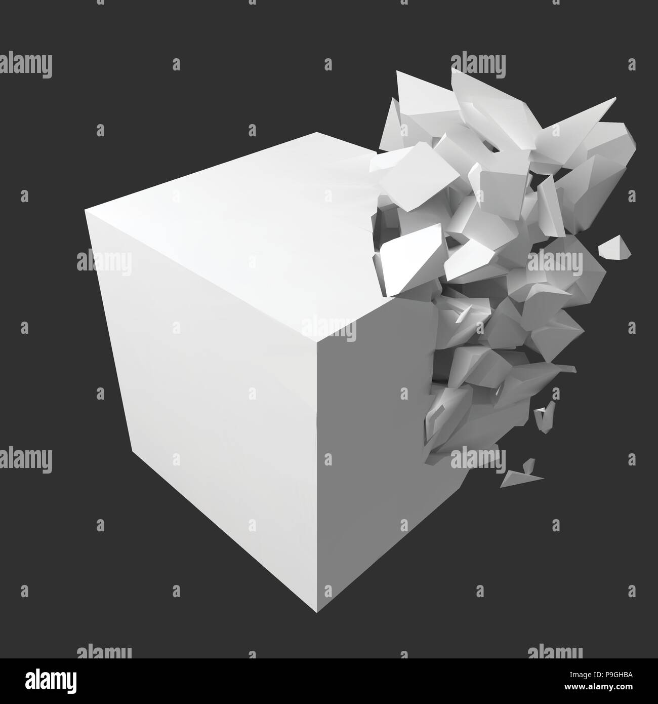 vector illustration of exploding cube Stock Vector Image & Art - Alamy