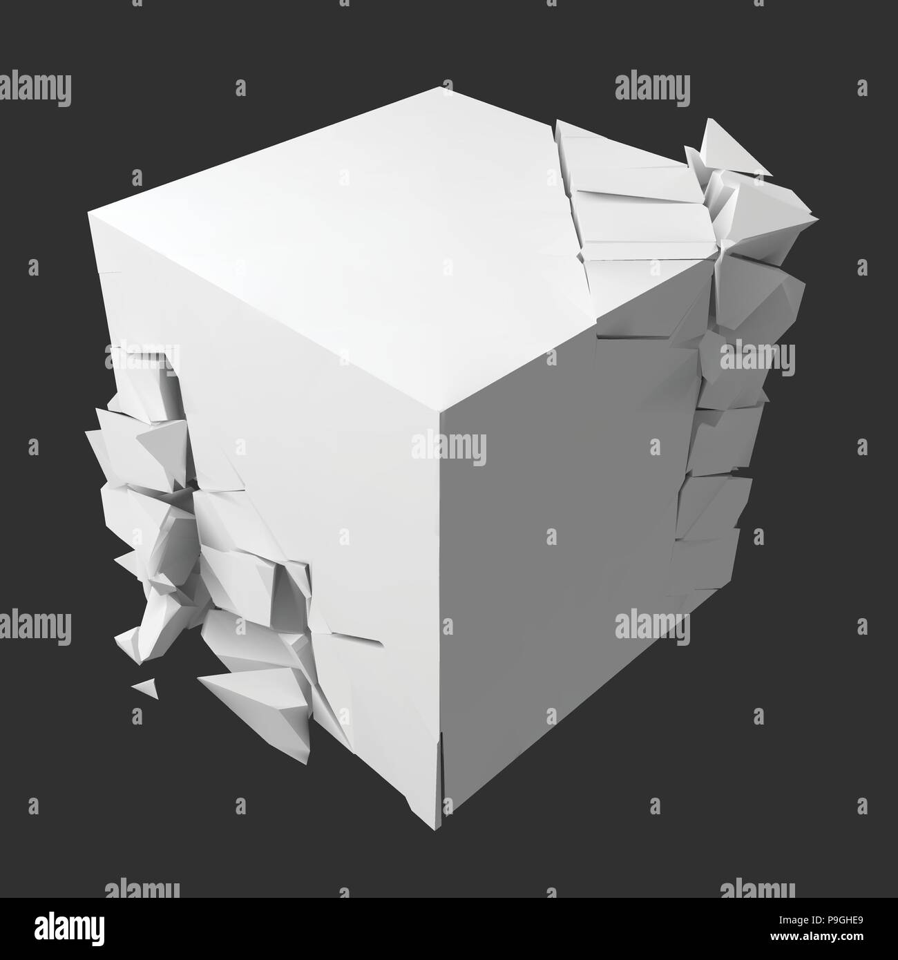 vector illustration of exploding cube Stock Vector Image & Art - Alamy