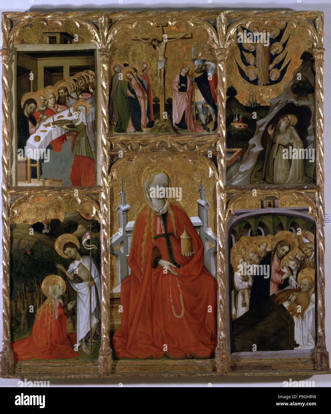 'Altarpiece of Santa Maria Magdalena', colored painting in tempera on