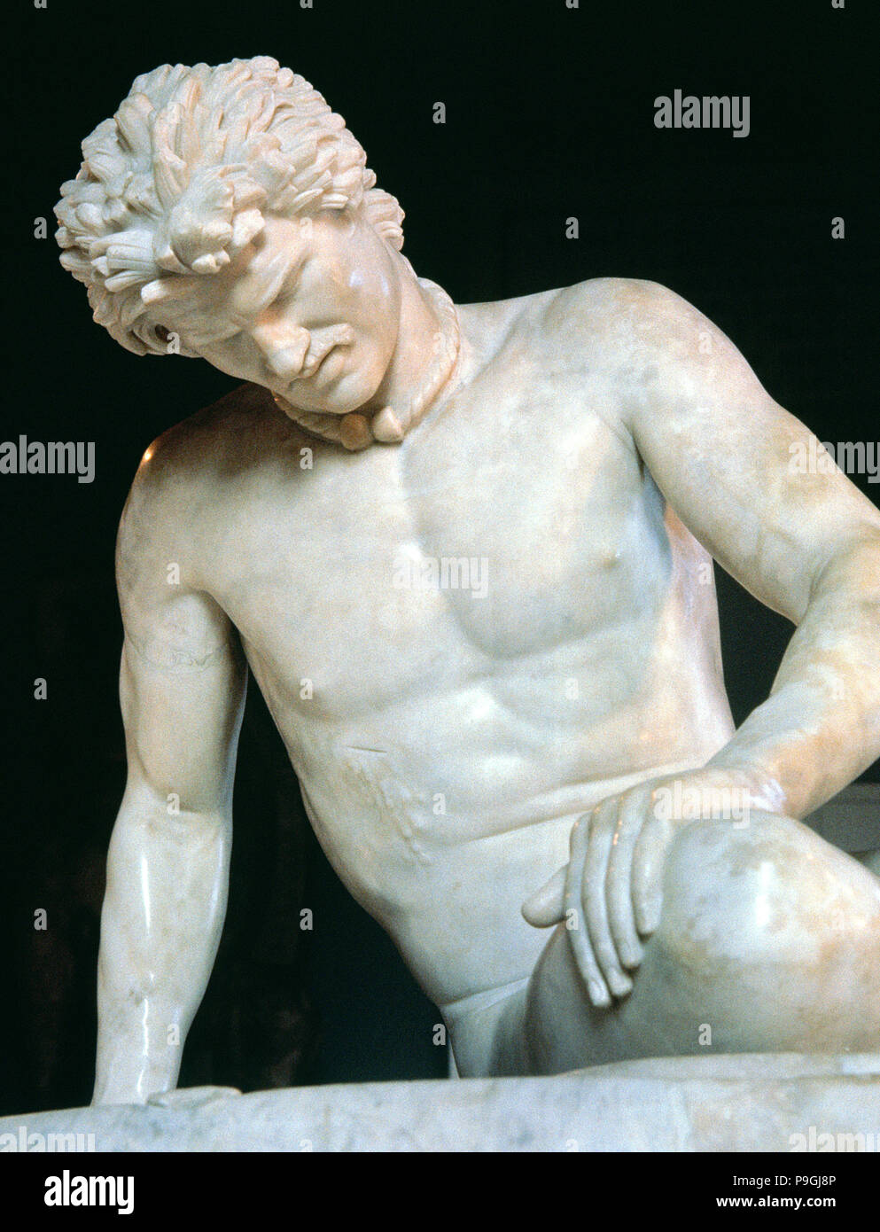 The Galata, a Roman copy of a Greek original of the 3rd - 2nd century BC, detail. Stock Photo