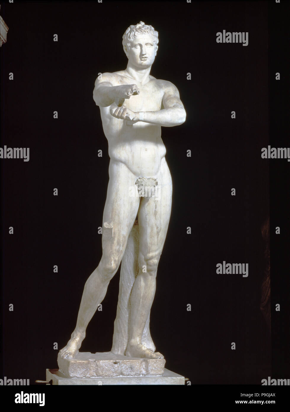 Apoxyomenos, marble copy of a bronze original representing a boxer ...