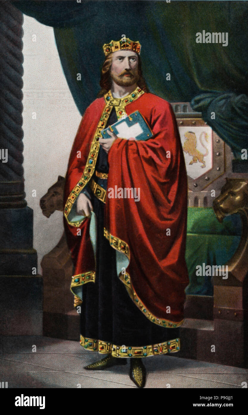 Don Alphonse IV the Monk (? -933), King of León. Stock Photo