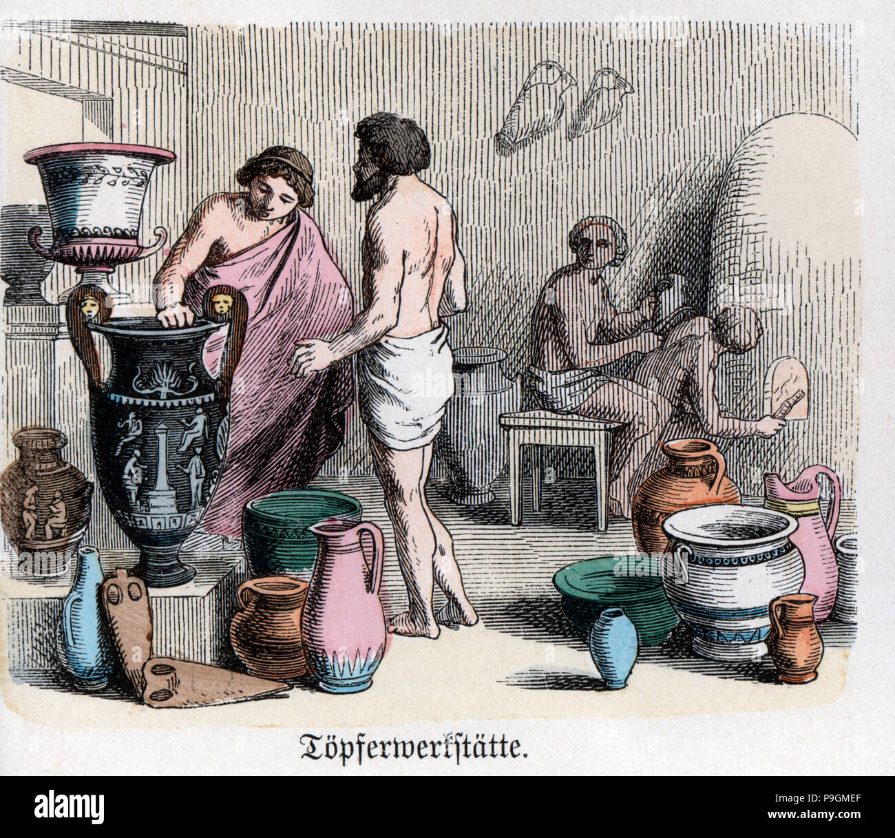 Ancient History. Greece. Pottery manufacturing of amphorae