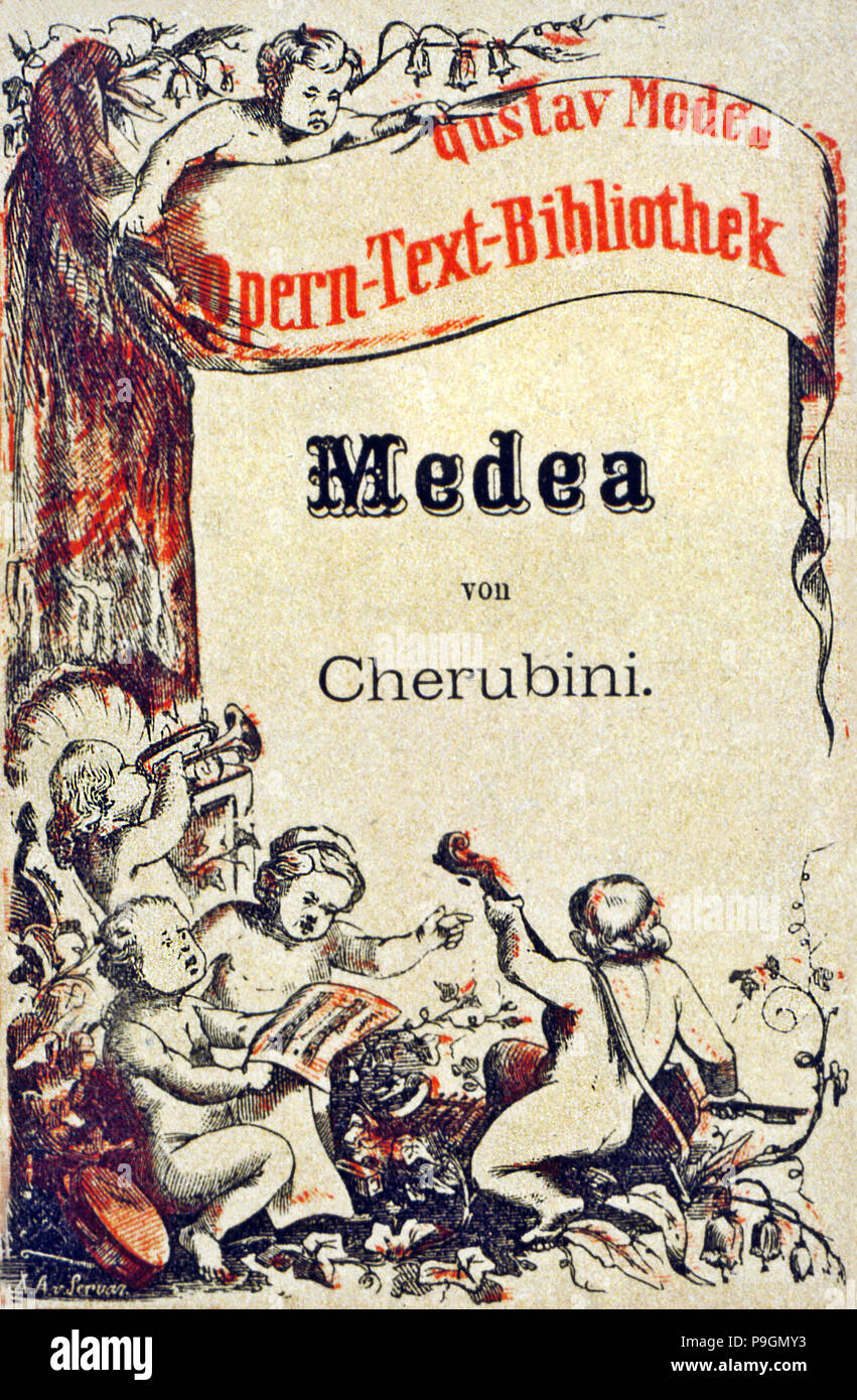 Cover of the libretto for Cherubini's Medea, edited by Opern Text  Bibliothek Stock Photo - Alamy