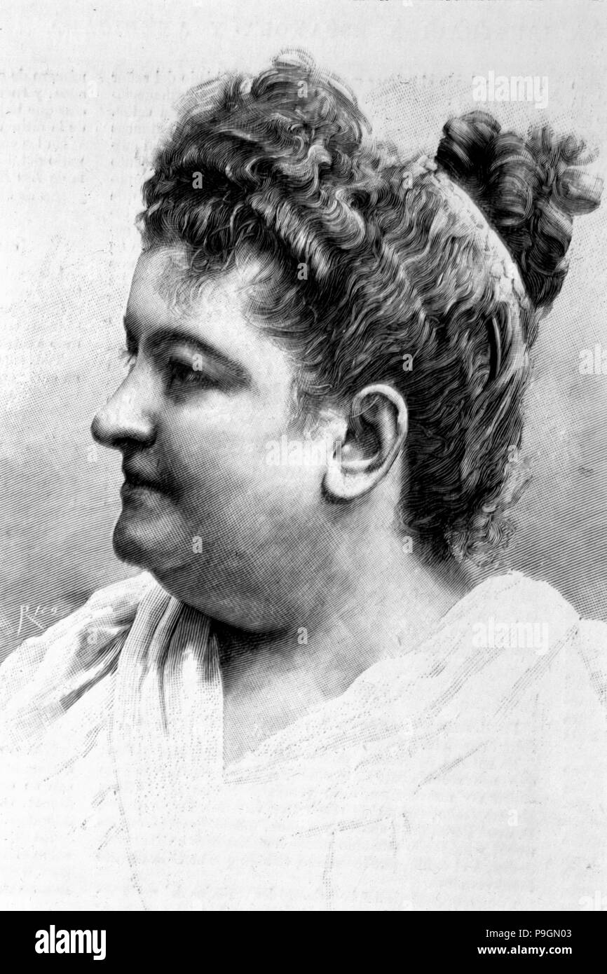 Emilia Pardo Bazán (1851 - 1921), Spanish writer. Stock Photo