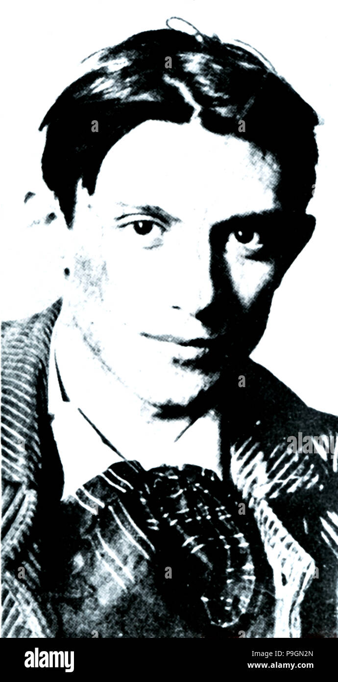 Pablo Ruiz Picasso (1881-1973), Painter from Malaga, at the age of 33, press photography of 1914. Stock Photo