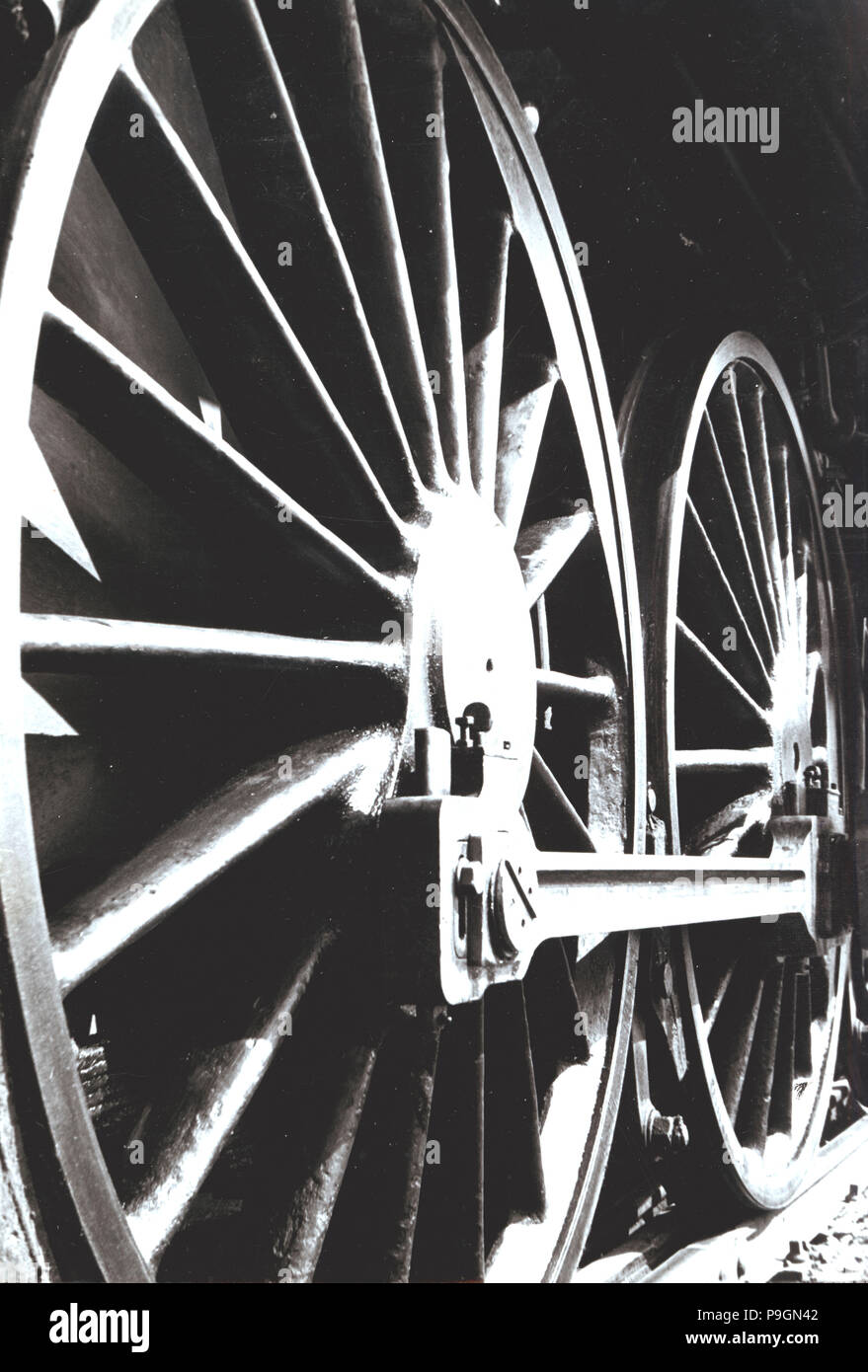 Axle wheels of a steam train engine Stock Photo Alamy
