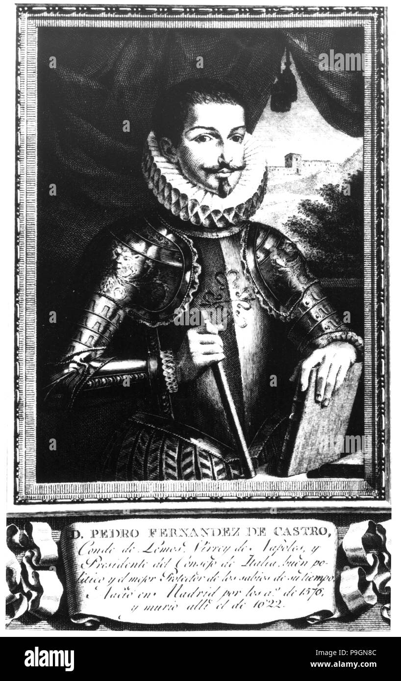 Pedro Fernandez de Castro and Andrade (1524-1590). Count of Lemos, politician who supported the K… Stock Photo