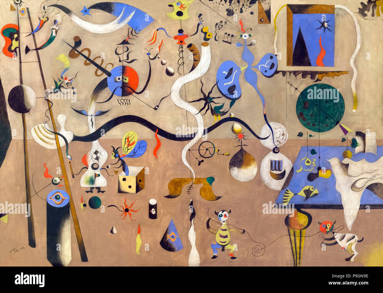 Carnival of Harlequin, Joan Miro, 1924-1925, Albright-Knox Art Gallery, Buffalo, New York, USA, North America Stock Photo