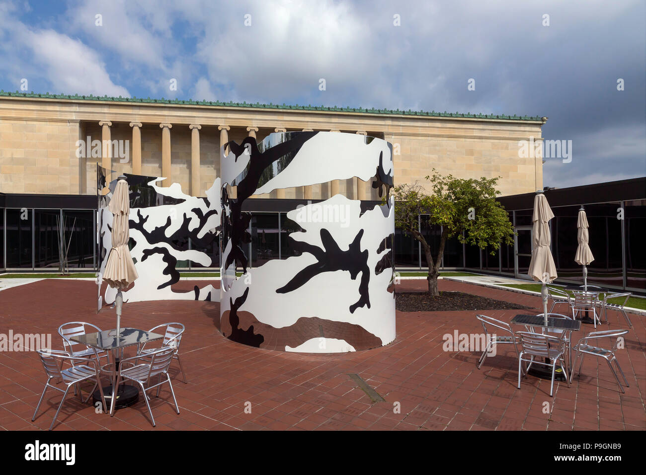 Look and See, Jim Hodges, 2005, in Cafe,  Albright-Knox Art Gallery, Buffalo, New York, USA, North America Stock Photo