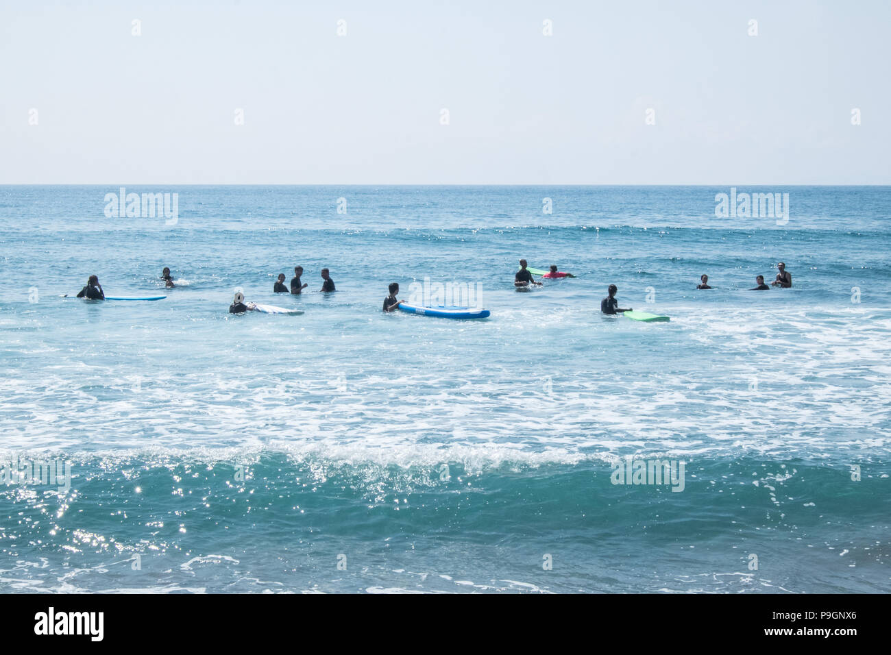 Dulan beach,Surfing,surfboards,lesson,on,coast,beach,near,Taitung,East