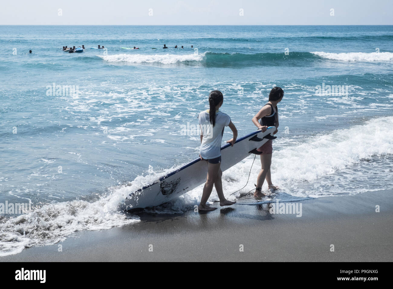 Dulan beach,Surfing,surfboards,lesson,on,coast,beach,near,Taitung,East