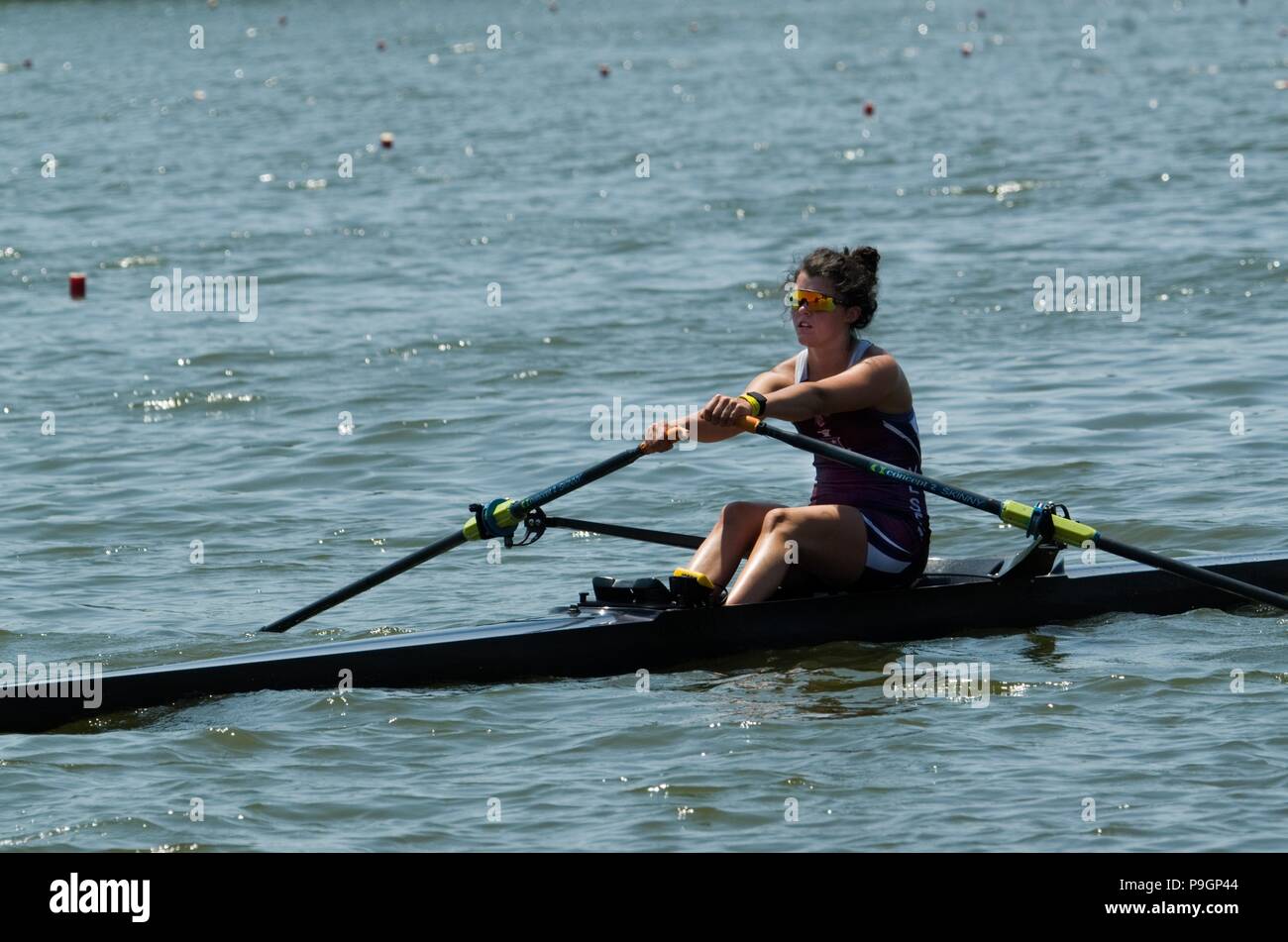 women single us rowing national championships on the Cooper river Stock