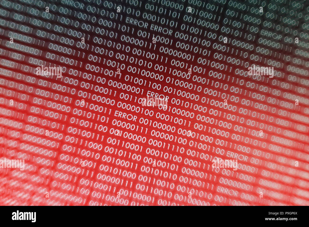 blocks of binary data. Blockchain concept. red background with computer ...